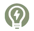 energy - All Seasons Steel Buildings Lightbulb icon with a lightning bolt inside, signaling energy or a bright idea.