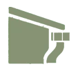 guttering - All Seasons Steel Buildings Stylized doorway icon with a handle, suggesting entrance or exit