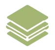 Layered stack icon representing layers or a multi-layer feature (three overlapping green sheets)