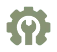 custom - All Seasons Steel Buildings Gear icon with a lightbulb in the center, symbolizing settings and ideas