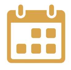 Calendar icon used to represent dates or scheduling