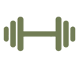 gym - All Seasons Steel Buildings Olive green rounded rectangle with a white notch at the bottom center.